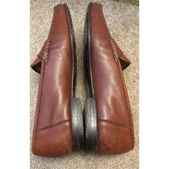 Santoni Men’s Brown Leather Penny Loafers US Size 9D Dress Shoes Made In Italy main image 11